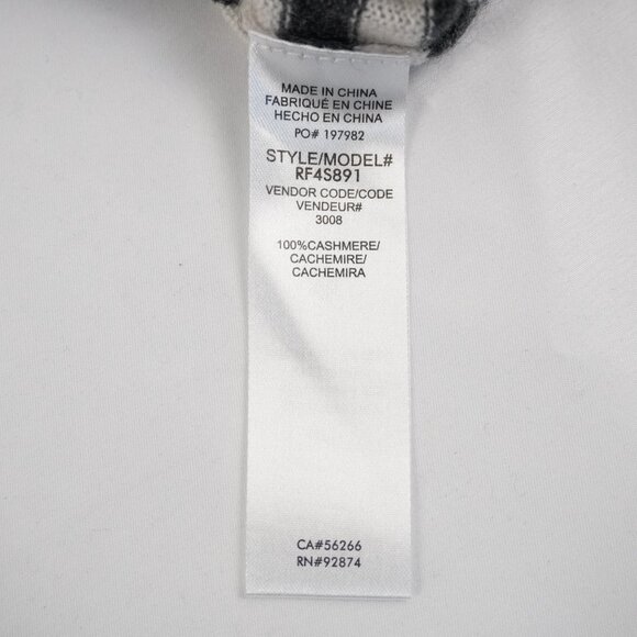 Splendid Tori Cashmere Sweater in Grey and White Stripes Size Medium (NWT) - Picture 6 of 6